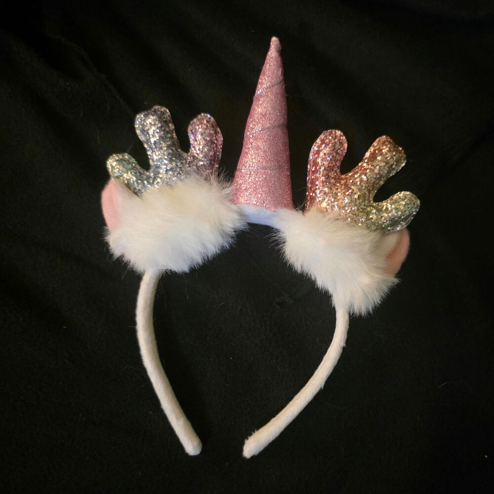 Girls Unicorn Headband.  Like New  Ages 3-7 for fit reference